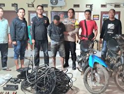 Polsek Banjar Tangkap Pelaku Curat Spesialis Kabel Tower Provider