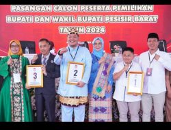 Komisi Pemilihan Umum (KPU) Gelar Penetapan Nomer Urut Paslon Pilkada Pesibar