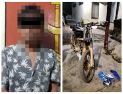 Polisi Bekuk Pelaku Curat Sepeda Motor H (31), J atuh Saat Berusaha Kabur Dari Sergapan Polisi