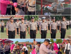 Kapolres Way Kanan Pimpin Upacara Kenaikan Pangkat 44 personel Periode 1 Juli 2026