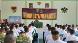 Dandim 0427/Way Kanan Berikan Pembekalan Rekrutmen TNI AD, Siapkan Generasi Muda Menjadi Prajurit Profesional