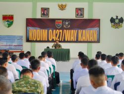 Dandim 0427/Way Kanan Berikan Pembekalan Rekrutmen TNI AD, Siapkan Generasi Muda Menjadi Prajurit Profesional