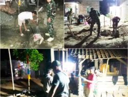 Malam Bukan Penghalang, Satgas TMMD dan Warga Gunung Sangkaran Berjuang Cari Sumber Air