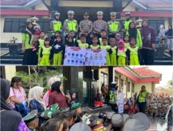 Polisi Sahabat Anak, 167 Anak TK dan Paud Kunjungi Polres Way Kanan